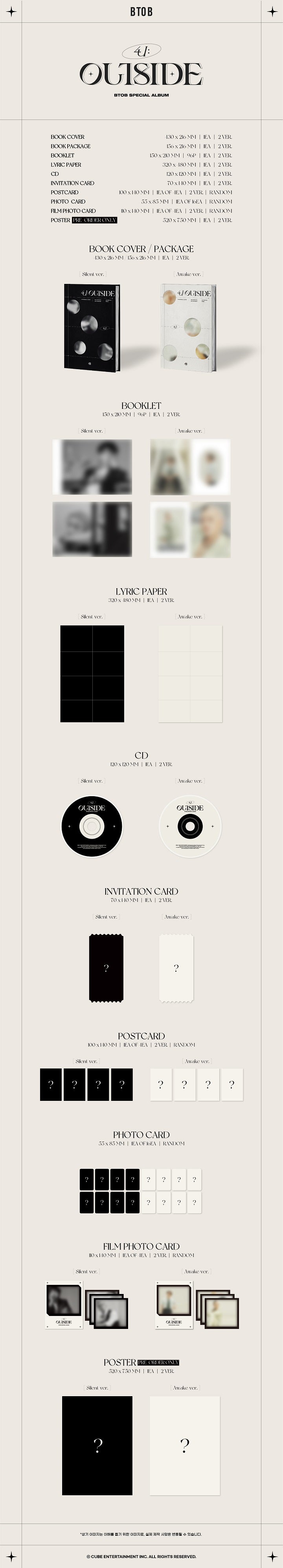 [B2B] BTOB - 4U : OUTSIDE (2 Ver.) / (2종)비투비 (BTOB) - [4U : OUTSIDE]