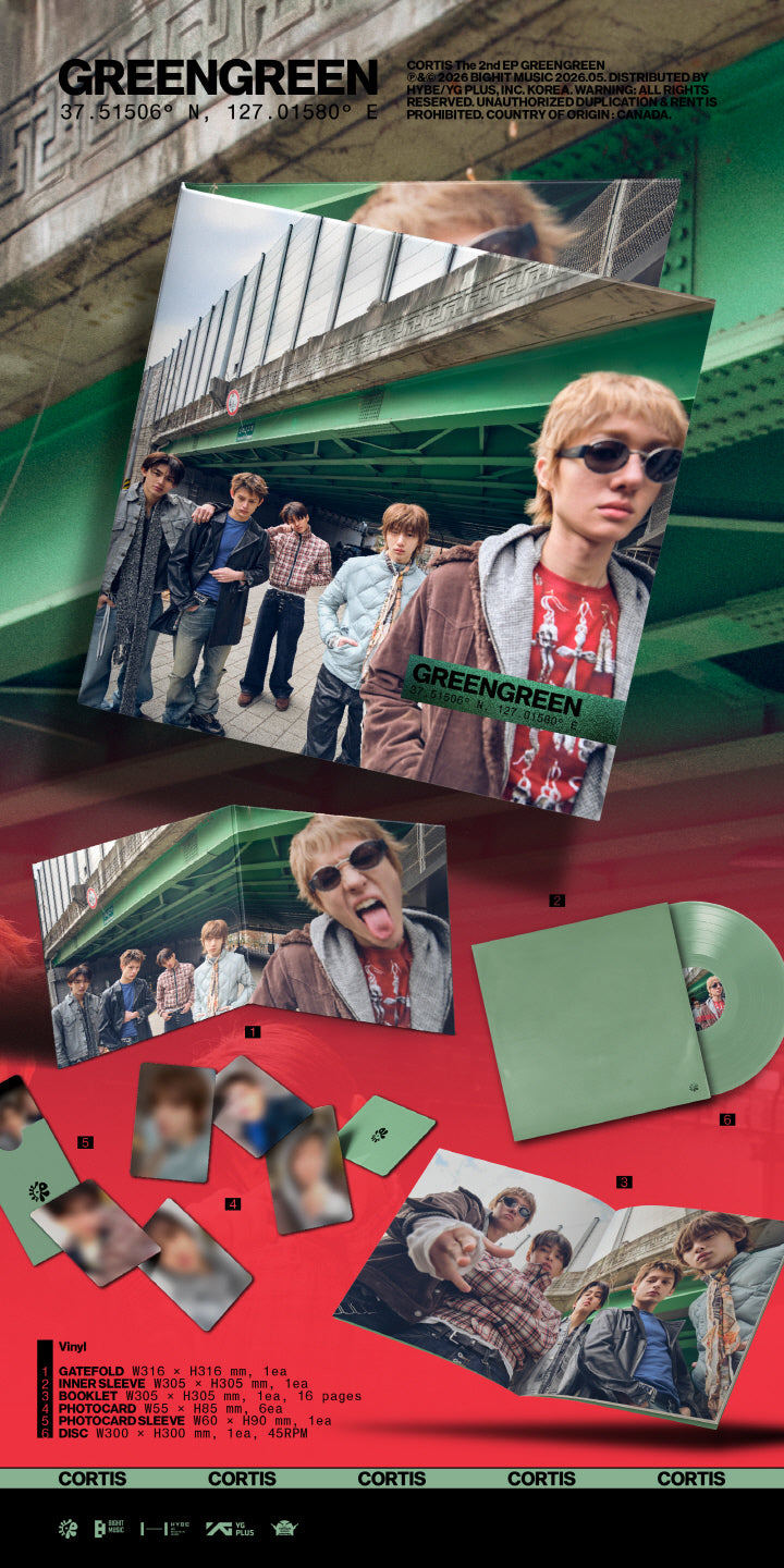 [B2B] CORTIS - The 2nd EP [GREENGREEN] (Vinyl LP) / [음반사 도매] (LP) CORTIS (코르티스) - The 2nd EP [GREENGREEN] (Vinyl)