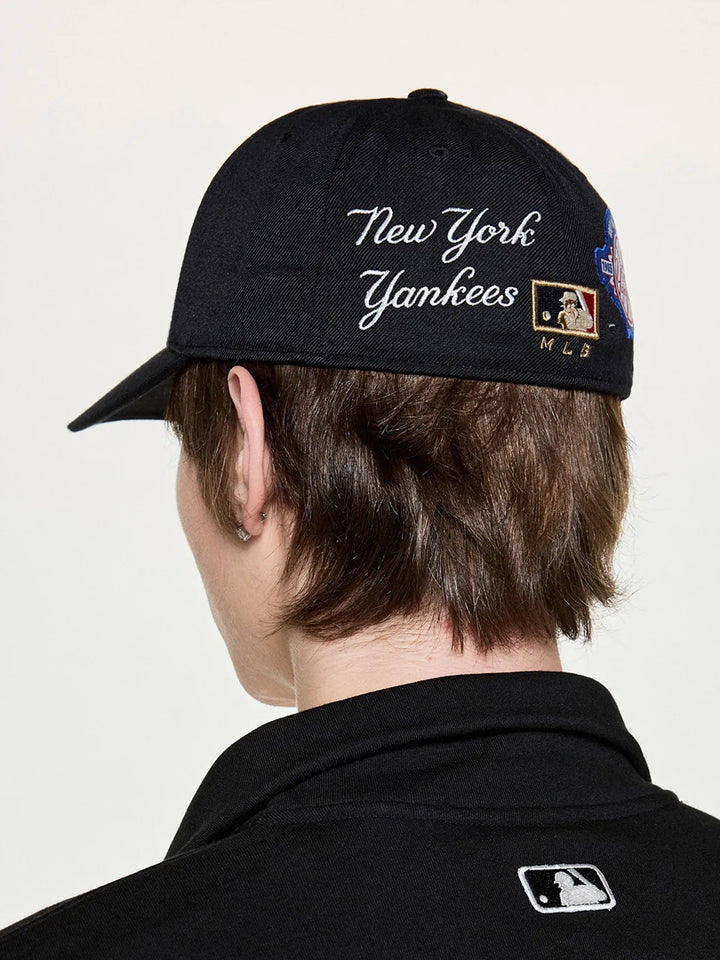 ** [Pre-Order] AESPA - Wearing KARINA MLBSignature Patch Stretch Ball Cap NY (Black)