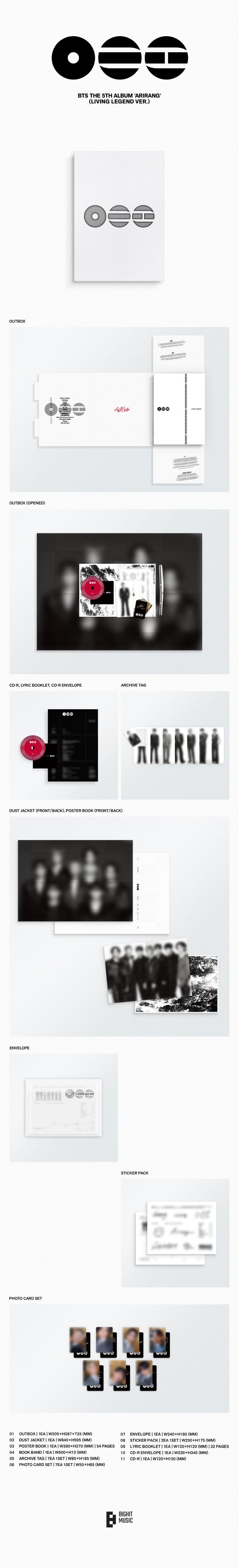 [SOLD OUT] [쇼핑몰] 방탄소년단 - ARIRANG (Living Legend Ver.)