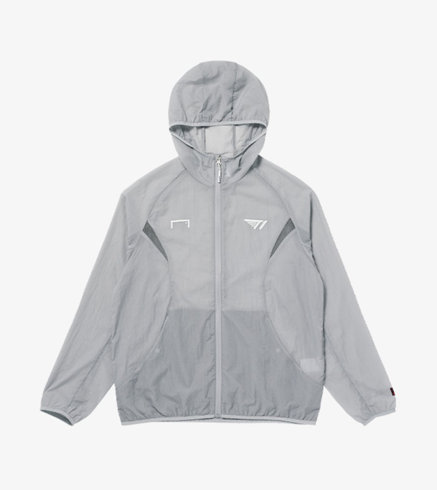 ** T1 - T1 CLUBHOUSE NYLON JACKET - LIGHT GREY