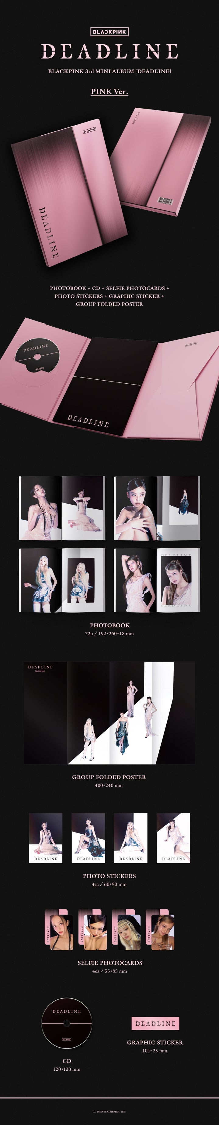 [B2B] BLACKPINK - Mini Album 3집 [DEADLINE] Pink Ver. / [쇼핑몰] 블랙핑크 (BLACKPINK) - 미니 3집 [DEADLINE] PINKVer