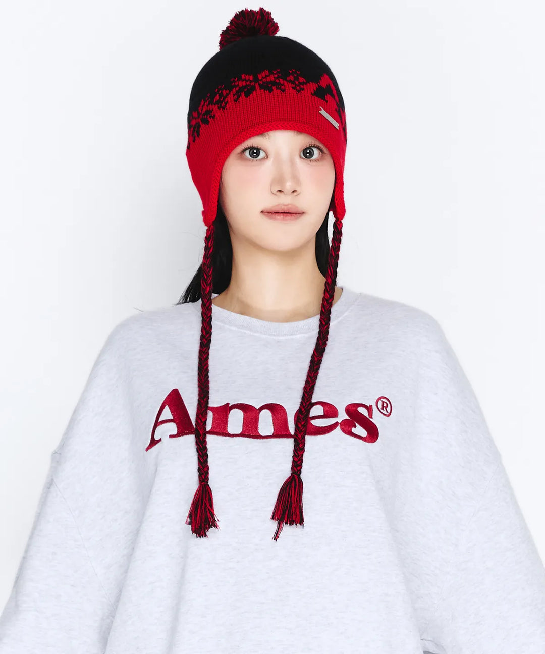 **QWER -Chodan BASIC LOGO SWEATSHIRT LIGHT GREY