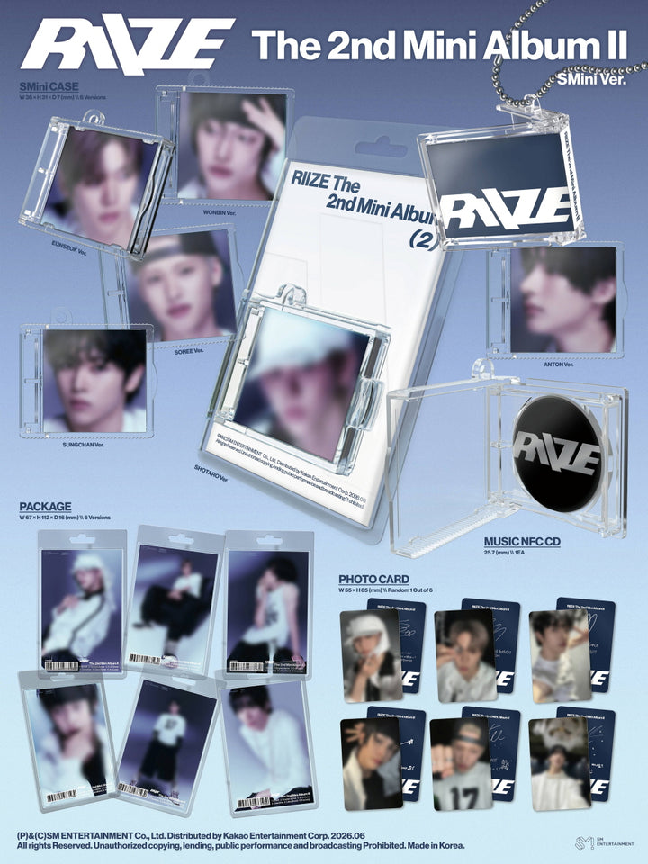 [B2B] RIIZE Mini 2nd Album [II] (SMini Ver.) (Smart Album) / [쇼핑몰] 라이즈 미니 2집 [II] (SMini Ver.)(스마트앨범)