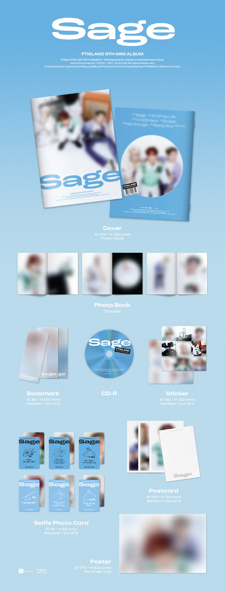 [B2B] FTISLAND - 9th Mini Album [Sage] /  FT아일랜드 (FTISLAND) - 미니 9집 [Sage]