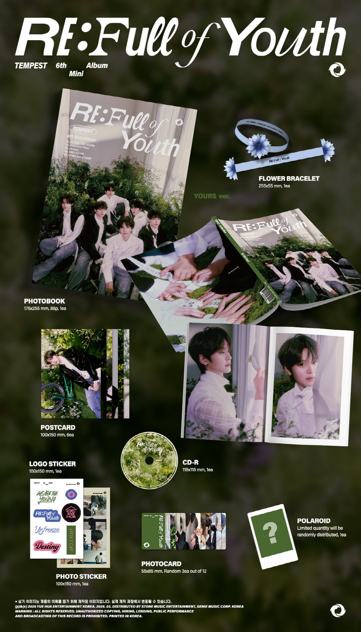 [B2B] TEMPEST - 6th Mini Album [RE: Full of Youth] / 템페스트 (TEMPEST) - 미니 6집 [RE: Full of Youth]