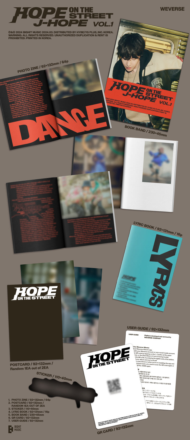 [SOLD OUT] 제이홉 (J-HOPE) - HOPE ON THE STREET VOL.1 (Weverse Albums ver.)