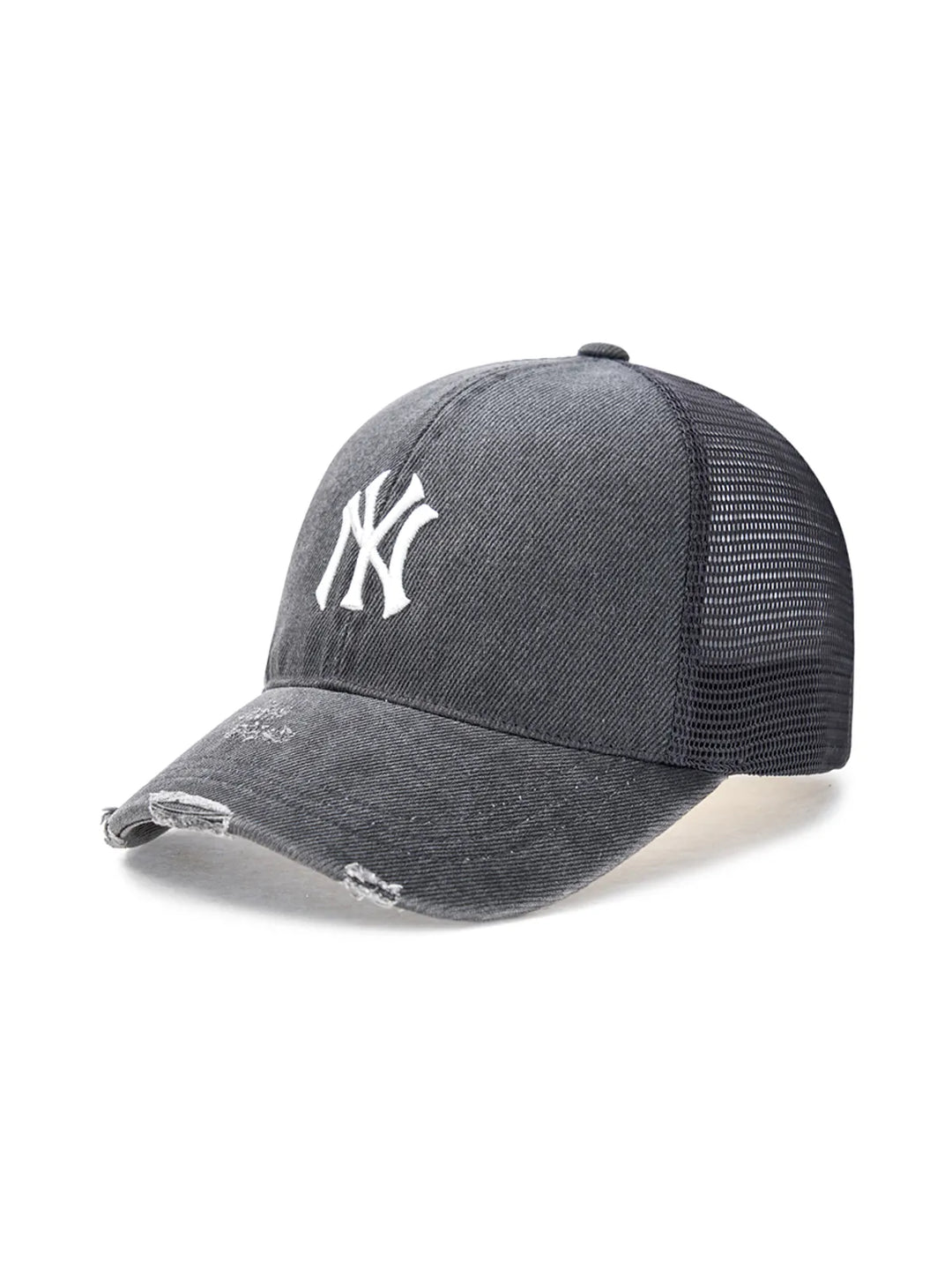 ** [Pre-Order] AESPA - Wearing KARINA MLB (Basic Washing Mesh Cap NY (Charcoal Grey)