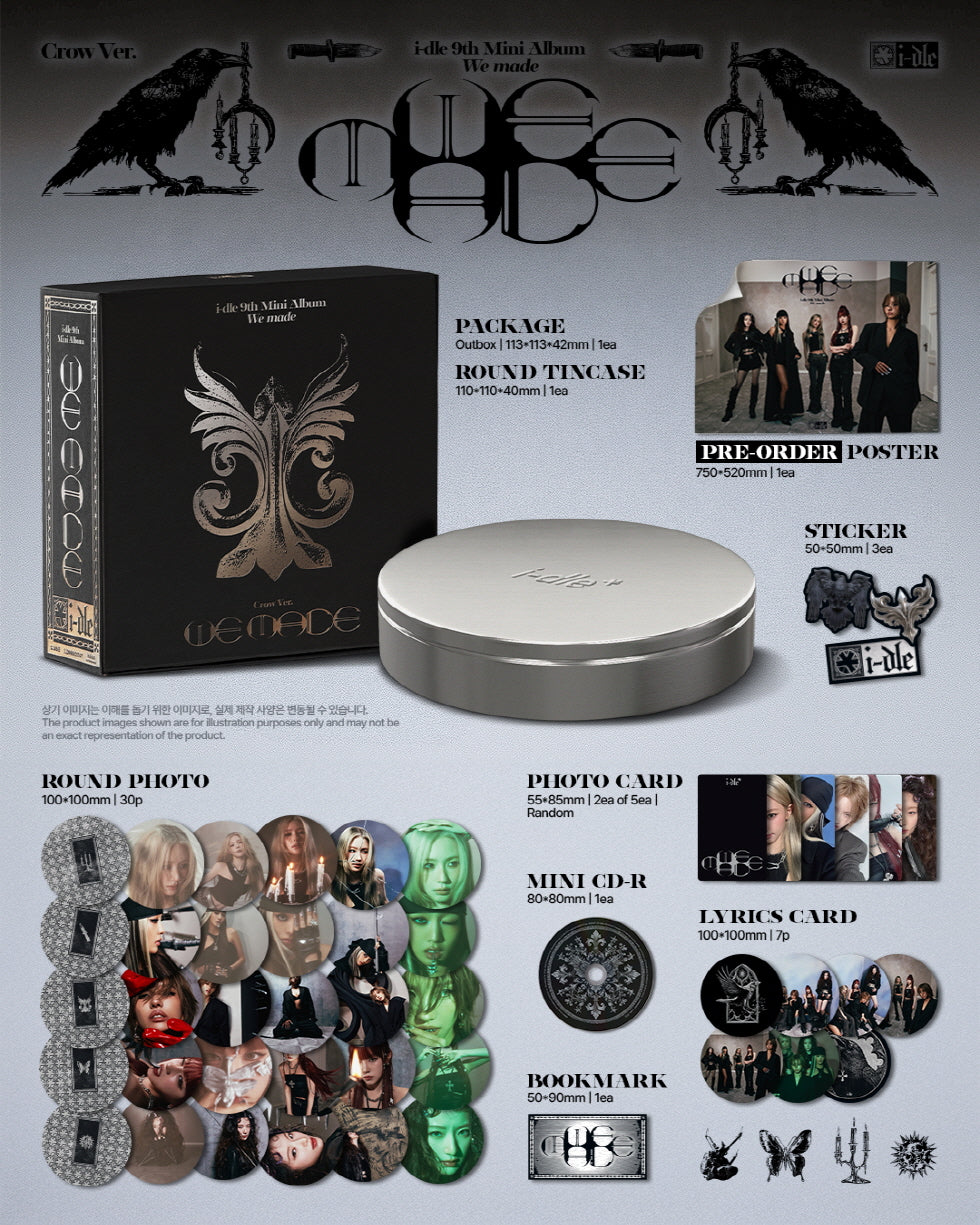 [B2B] i-dle (G)I-DLE - Vol. 9 Mini Album [We made] (Crow Ver.) [First Press] / [쇼핑몰] i-dle (아이들) - 미니 9집 [We made] (Crow Ver.)