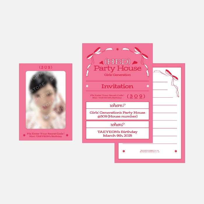 **[Pre-Order]  TAEYEON - ARTIST BIRTHDAY PARTY CARD