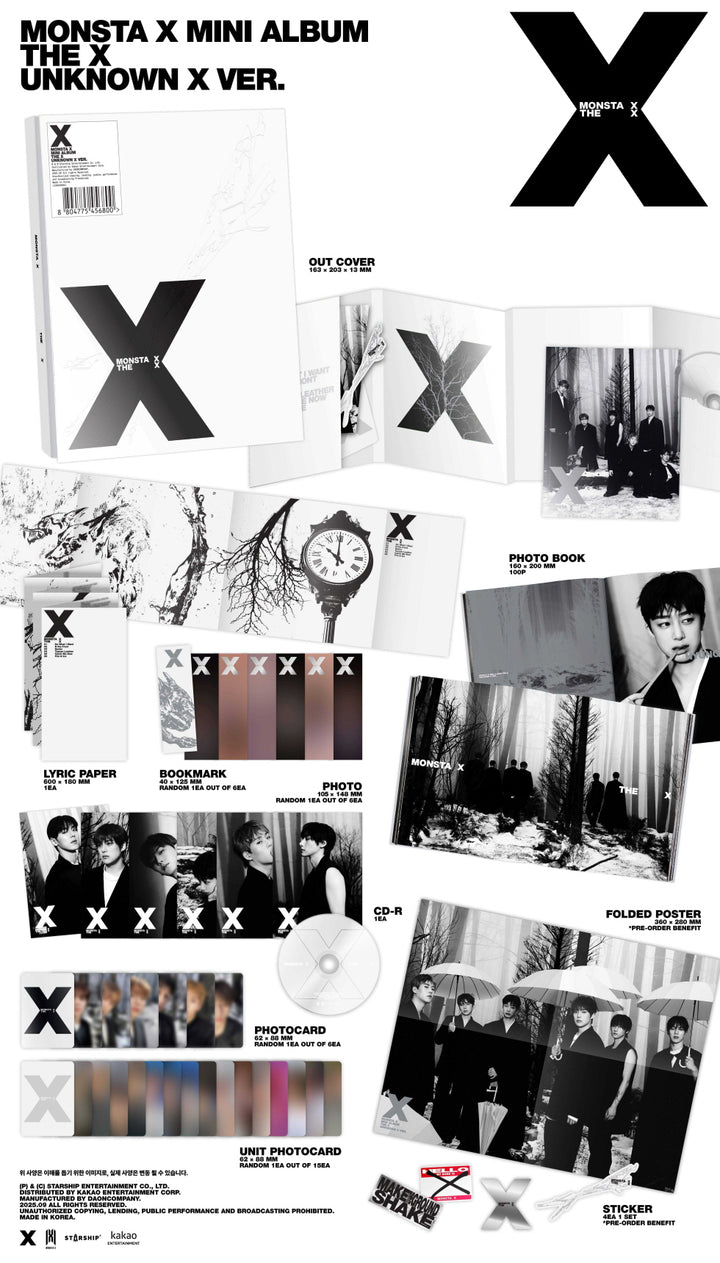 [B2B] MONSTA X - THE X (13th Mini Album) (Apple Music POB Photocard Included) / 몬스타엑스 (MONSTA X) - 미니 13집 [THE X] (애플뮤직 특전포함),