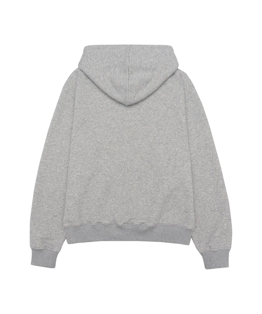 **QWER -Ames-Worldwide  QWER BASIC APPLIQUE HOODIE ZIP-UP GREY