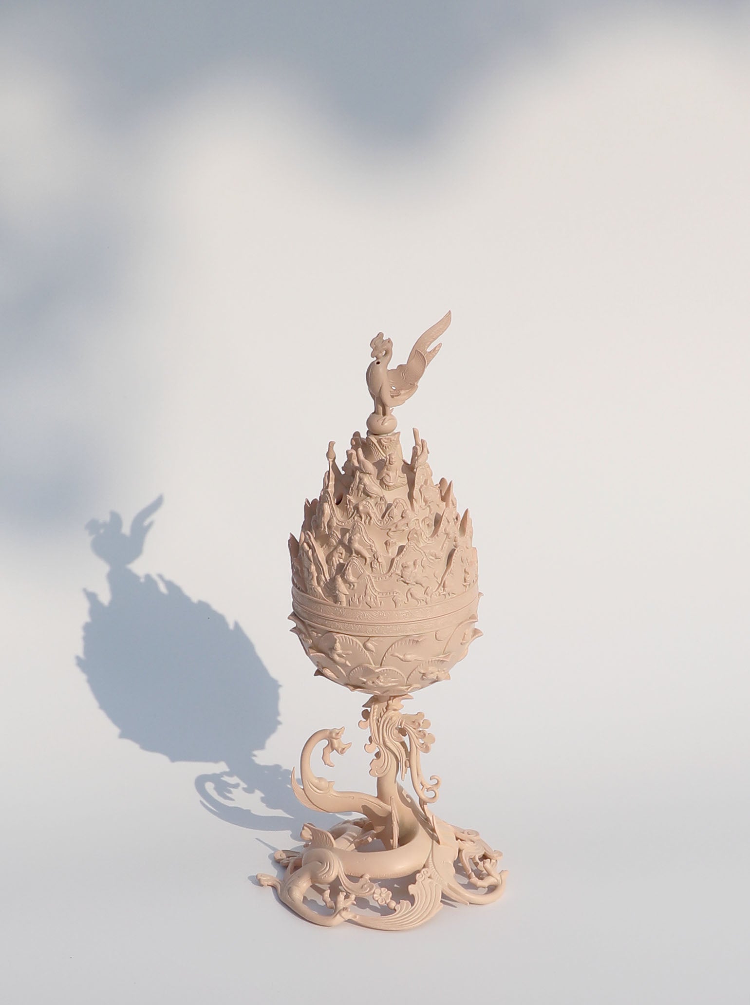 **  Gilt-bronze incense burner miniature