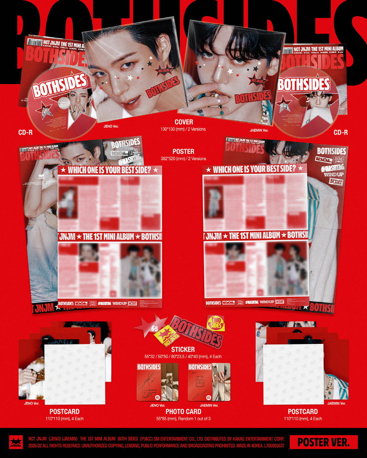 [B2B] NCT JNJM - Vol. 1 [BOTH SIDES] (Poster Ver.) /  NCT JNJM 제노제민 - 미니 1집 [BOTH SIDES] (POSTER Ver.)