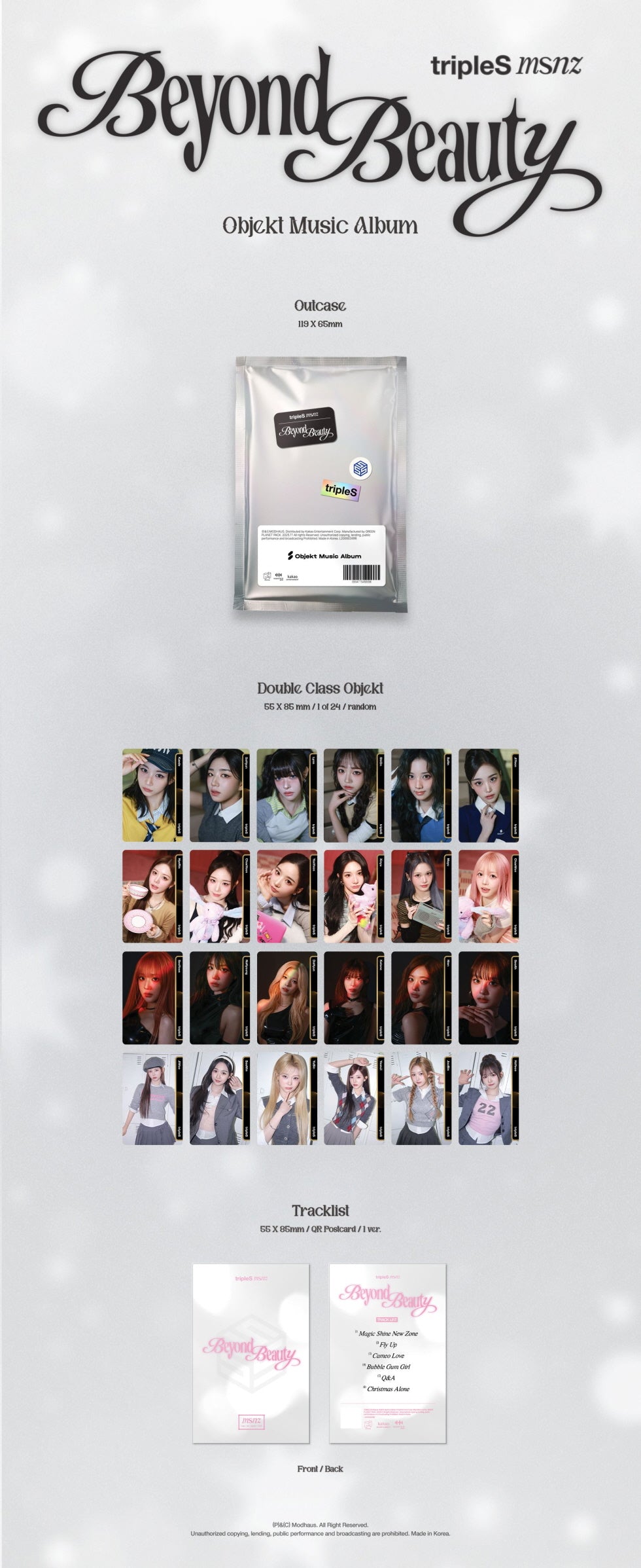 [SOLD OUT] [쇼핑몰]  트리플에스 (tripleS) - 미니 [msnz (Beyond Beauty)] (Objekt Music Album ver.