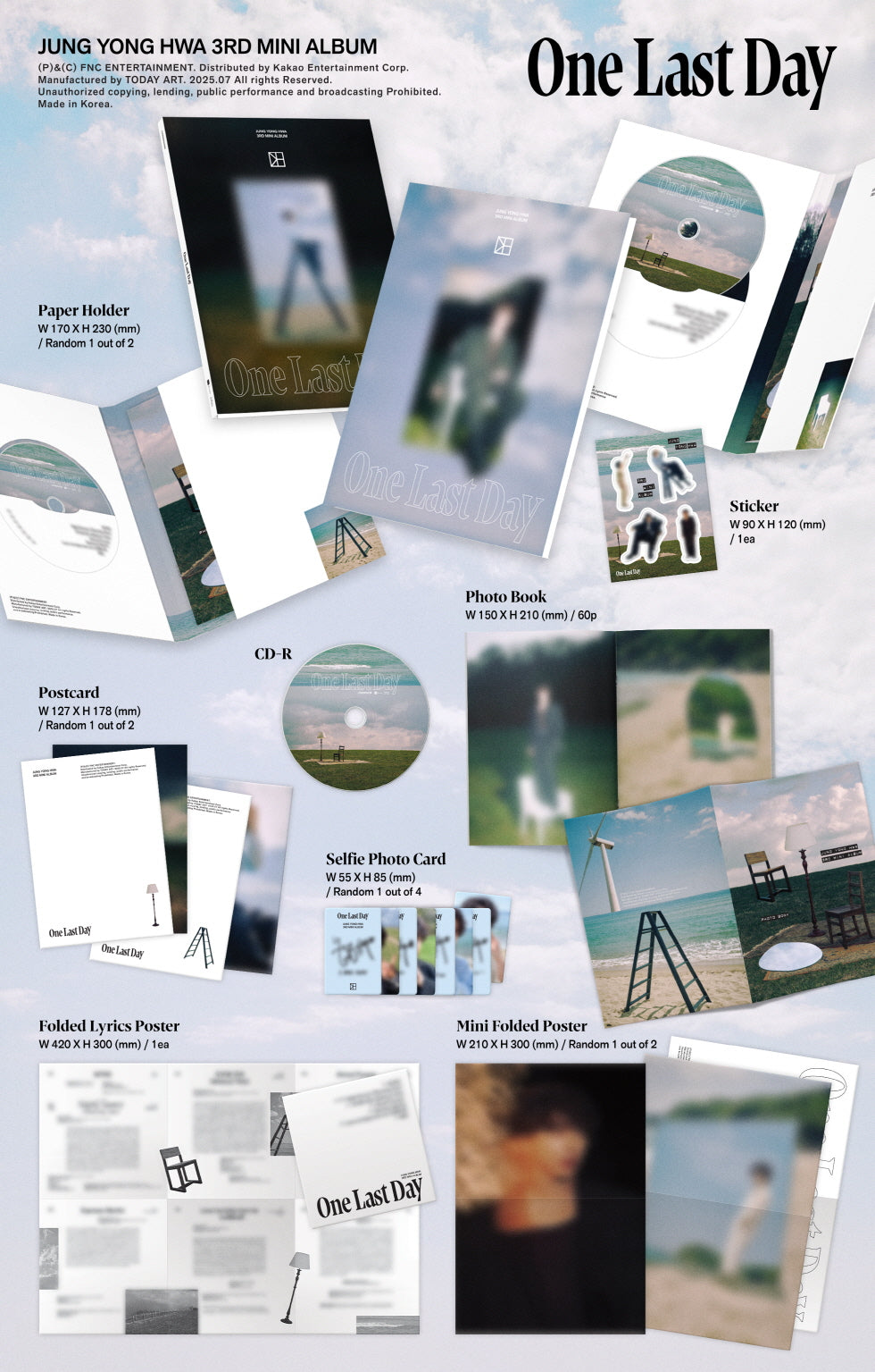 [B2B] Jung Yong Hwa - Vol. 3 [One Last Day] / 정용화 - 미니 3집 [One Last Day]