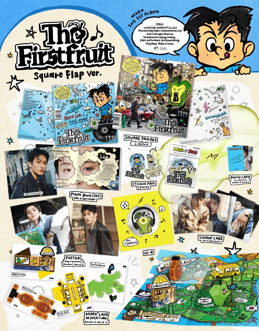 [B2B] MARK - Vol. 1 [The Firstfruit] (Square Flap Ver.) / [쇼핑몰]마크 - 정규 1집 [The Firstfruit] (Square Flap Ver.)