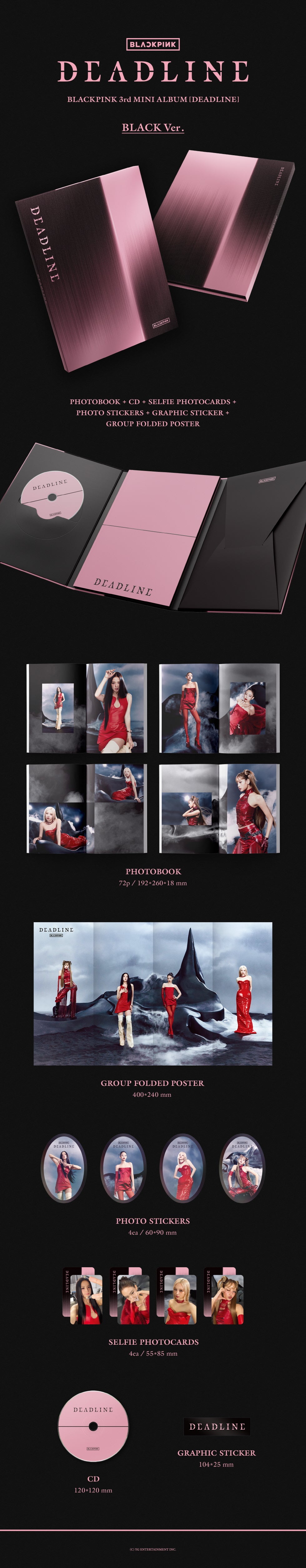 [B2B] BLACKPINK - Mini 3rd Album [DEADLINE] BLACK Ver. / [쇼핑몰] 블랙핑크 (BLACKPINK) - 미니 3집 [DEADLINE] BLACK Ver