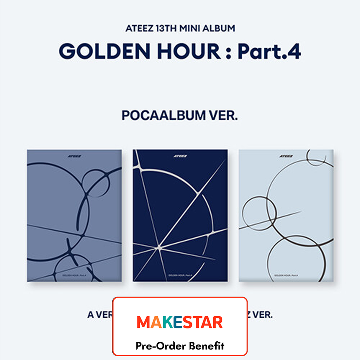 **[Pre-Order]  ATEEZ-GOLDEN HOUR : Part.4 (POCAALBUM VER.)[A+Diary+Z Ver.] (Random/SET)