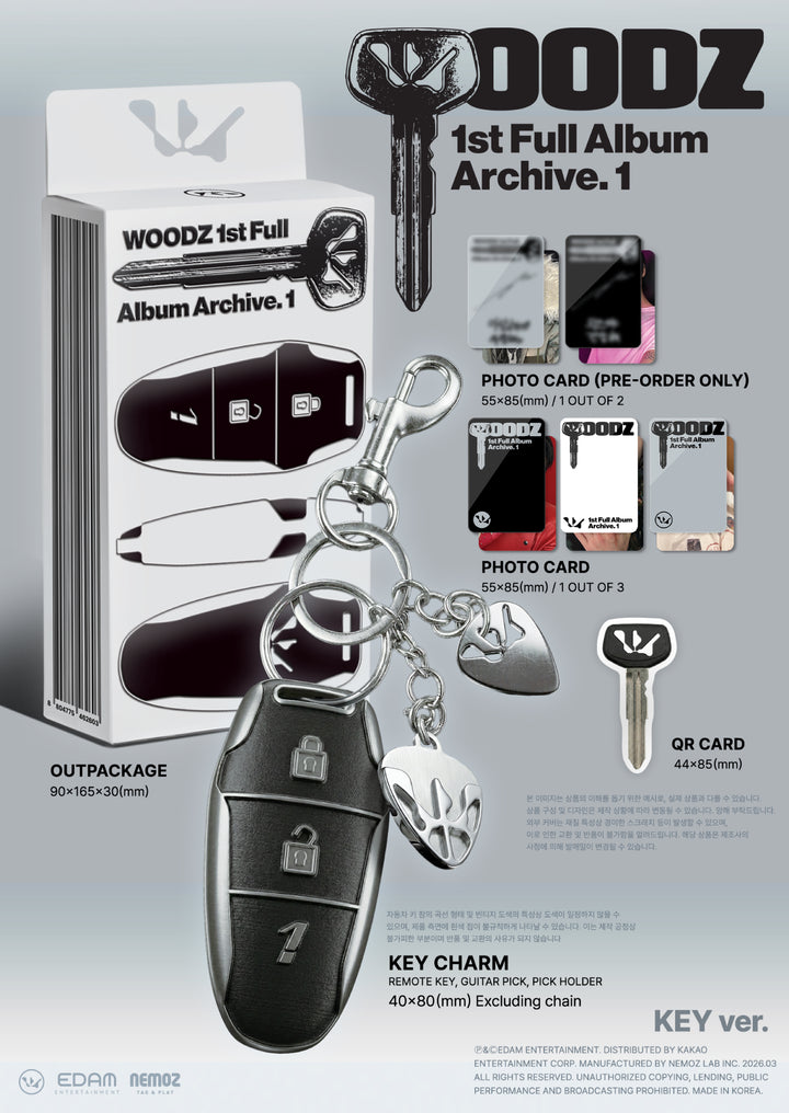 [B2B] WOODZ (우즈) - 1st Full Album [Archive. 1] Key Ver Limited Edition / [쇼핑몰] 우즈 (WOODZ) - 1st Full Album [Archive. 1] Key Ver 한정반