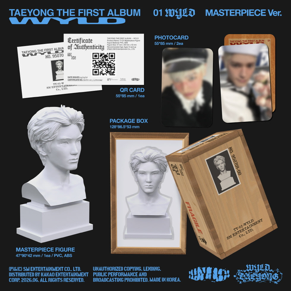 [B2B] TAEYONG - Vol. 1 [WYLD] (Masterpiece Ver.) (Limited Edition) / [쇼핑몰] 태용 (TAEYONG) - 정규 1집 [WYLD] (Masterpiece Ver.) (Limited)