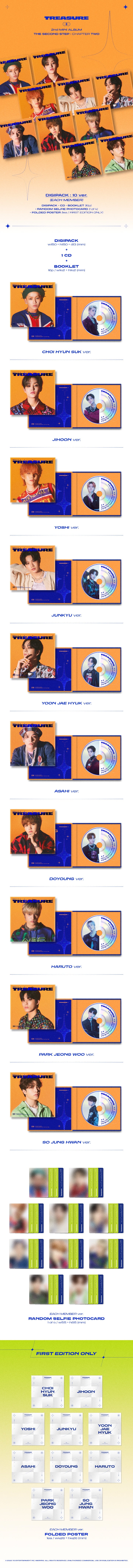 [B2B] TREASURE - 2nd MINI ALBUM [THE SECOND STEP : CHAPTER TWO] (DIGIPACK Ver.) / TREASURE (트레저) - 2nd MINI ALBUM [THE SECOND STEP : CHAPTER TWO] (DIGIPACK ver.)