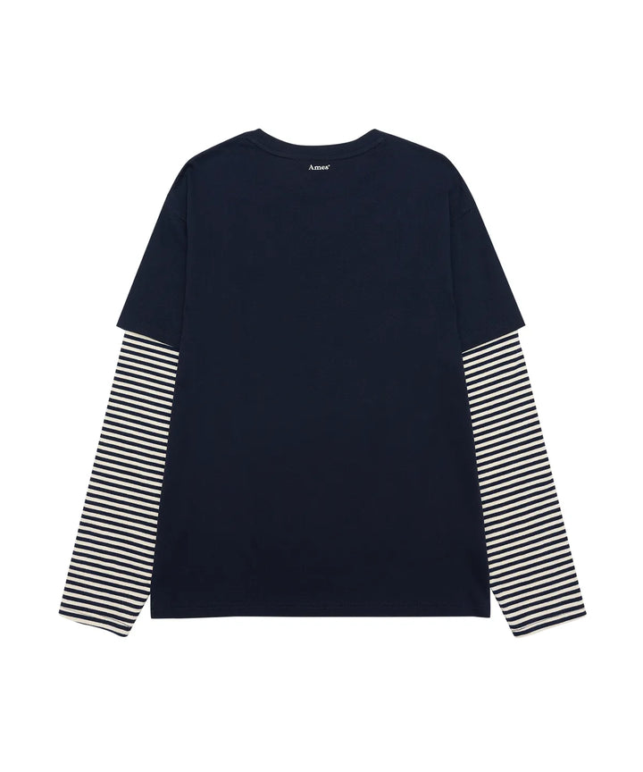 **QWER -Ames-Worldwide QWER NUMBERING LAYERED LS TEE NAVY