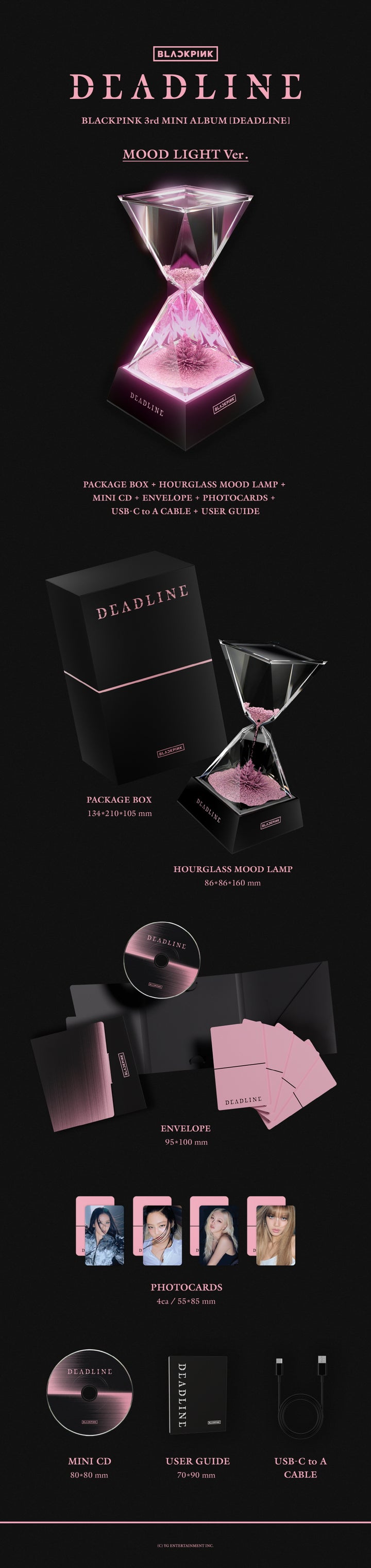 [B2B] BLACKPINK - Mini 3rd Album [DEADLINE] MOOD LIGHT Ver. / [쇼핑몰] 블랙핑크 (BLACKPINK) - 미니 3집 [DEADLINE] MOOD LIGHT Ver.