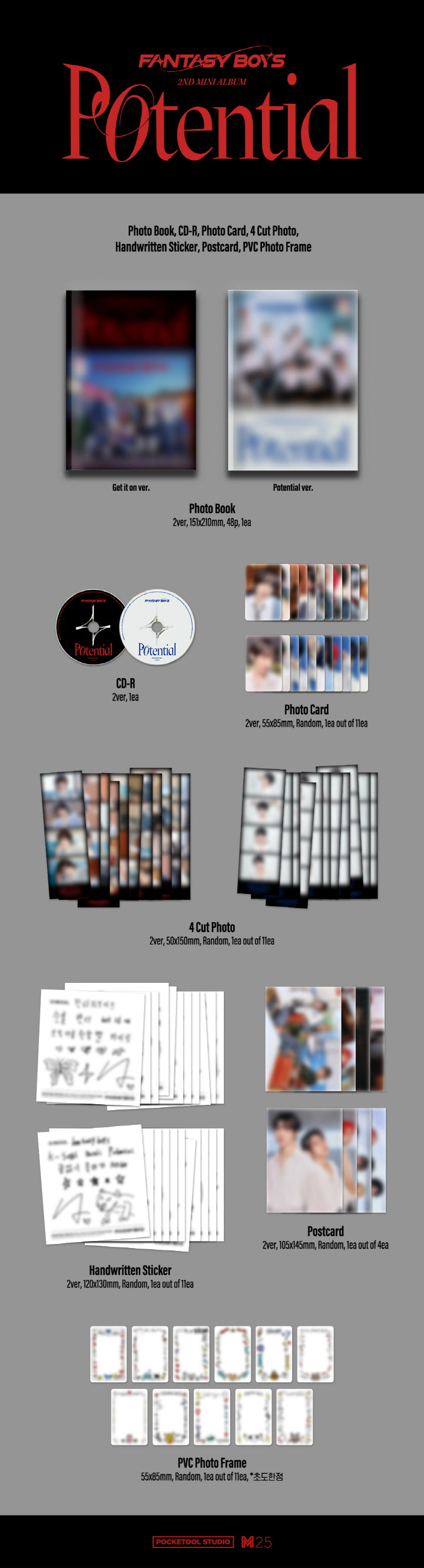 [B2B] FANTASY BOYS - 2nd Mini Album [Potential] (Random Ver.) / 판타지보이즈 (FANTASY BOYS) - 미니 2집 [Potential] 랜덤
