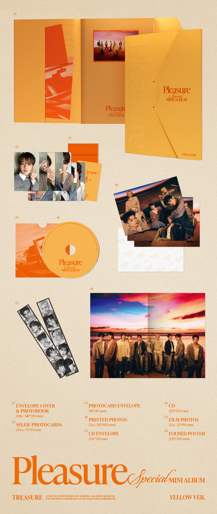 [B2B] TREASURE - SPECIAL MINI ALBUM [PLEASURE] (YELLOW VER.) / 트레저 - SPECIAL MINI ALBUM [PLEASURE]
