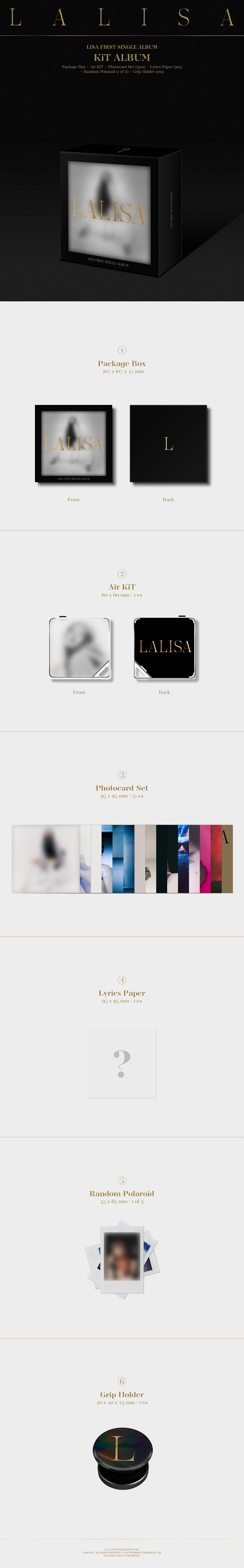 [B2B] LISA - LISA FIRST SINGLE ALBUM LALISA KiT ALBUM / [쇼핑몰] 리사 (LISA) - LISA FIRST SINGLE ALBUM LALISA KiT ALBUM