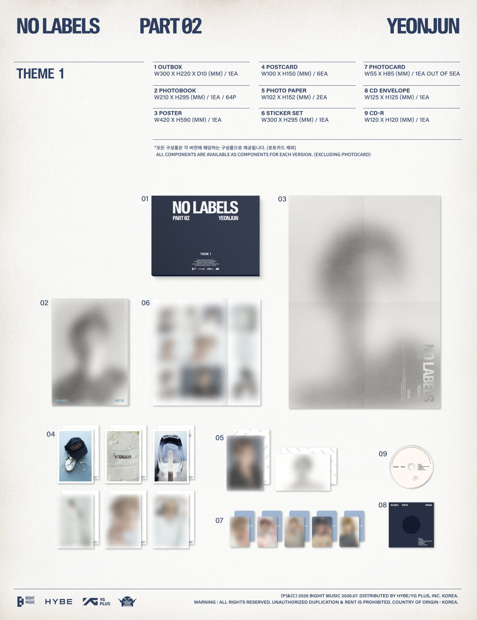 [B2B] YEONJUN - NO LABELS: PART 02 (3 Ver. Available) / (3종) 연준 (YEONJUN) - NO LABELS: PART 02