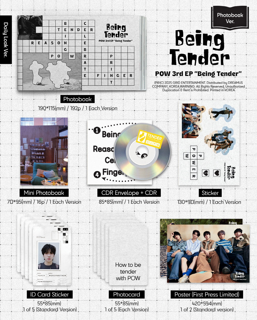 [B2B] POW (파우) - Mini Album Vol. 3 [Being Tender] / POW (파우) - 미니3집 [Being Tender]