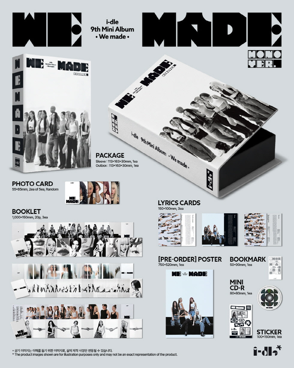[B2B] i-dle (G)I-DLE - Mini 9th Album [We made] (Mono Ver.) [First Press] / [쇼핑몰] i-dle (아이들) - 미니 9집 [We made] (Mono Ver.)