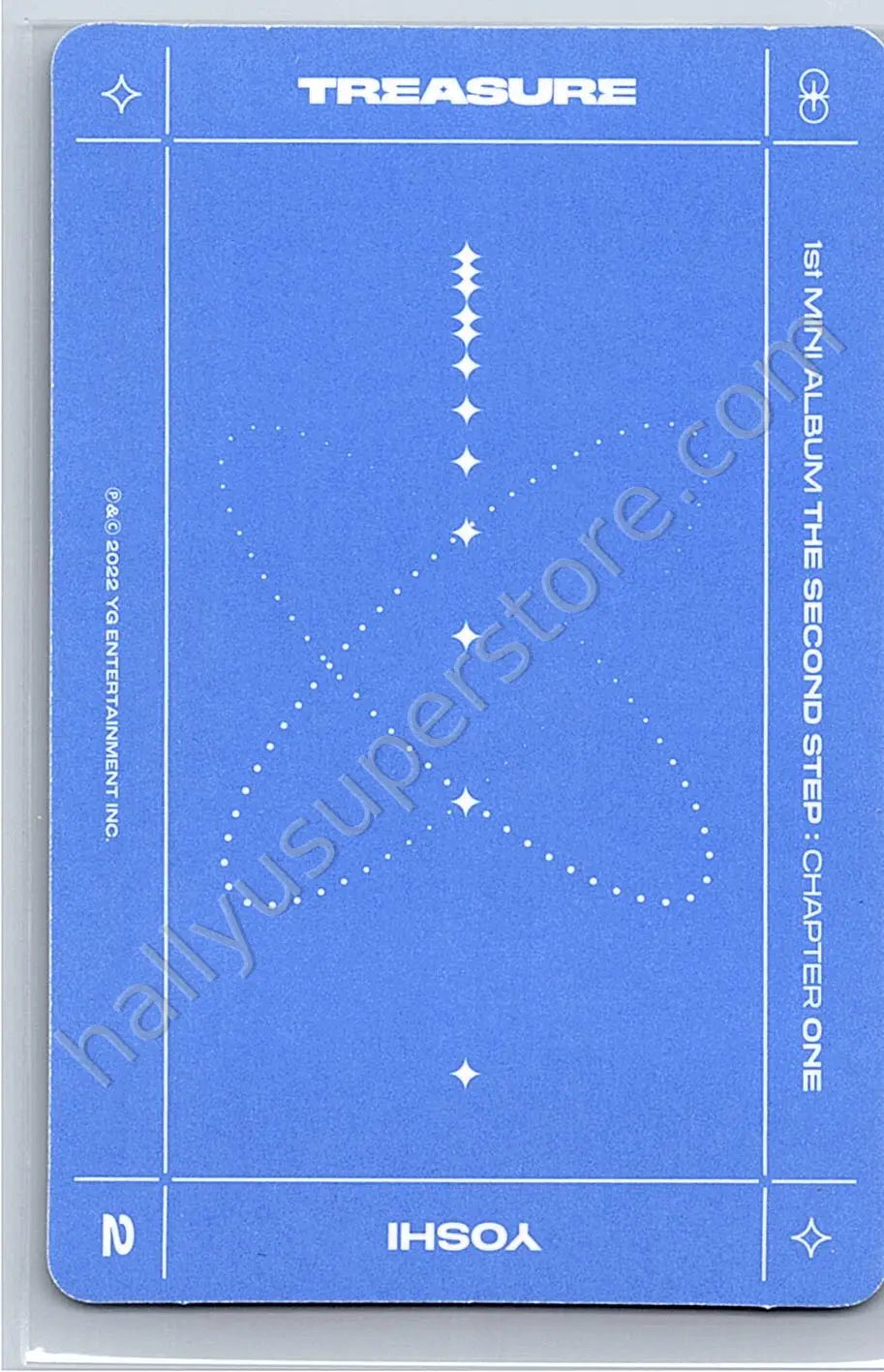 TREASURE - Yoshi - THE SECOND STEP : CHAPTER ONE album photocard blue version selfie