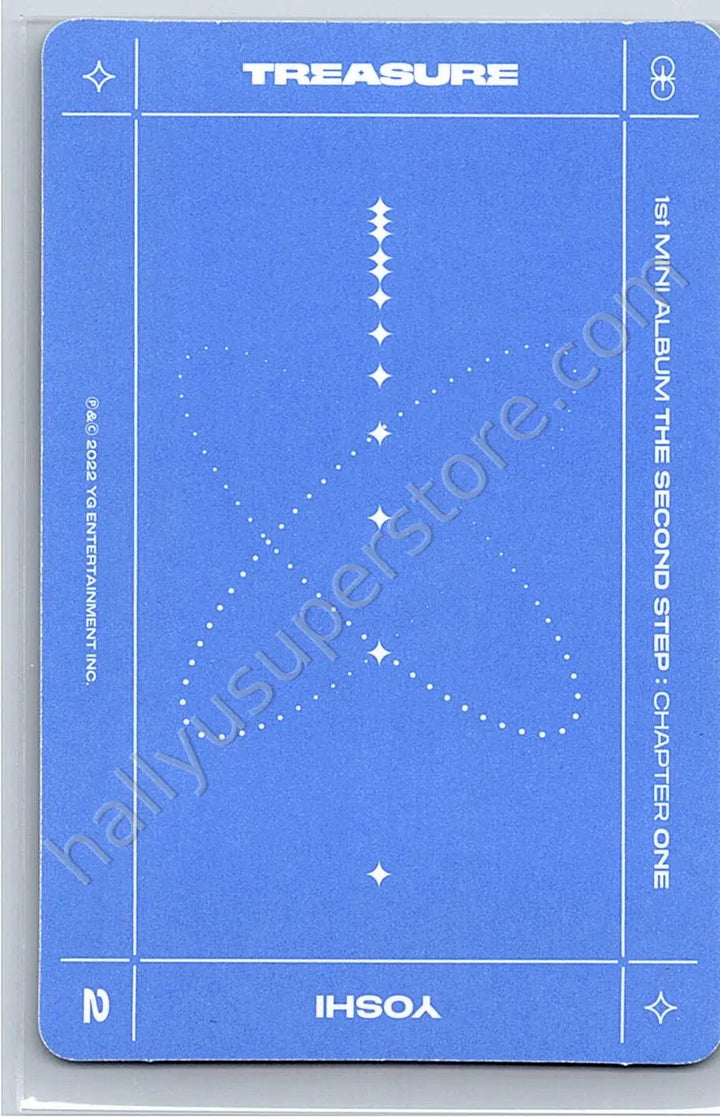 TREASURE - Yoshi - THE SECOND STEP : CHAPTER ONE album photocard blue version selfie