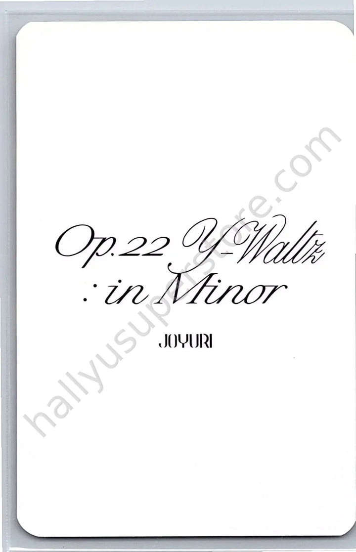 Jo Yuri - Jo Yuri - Op.22 Y-Waltz : in Minor lotte duty free pob (pre-order benefit)
