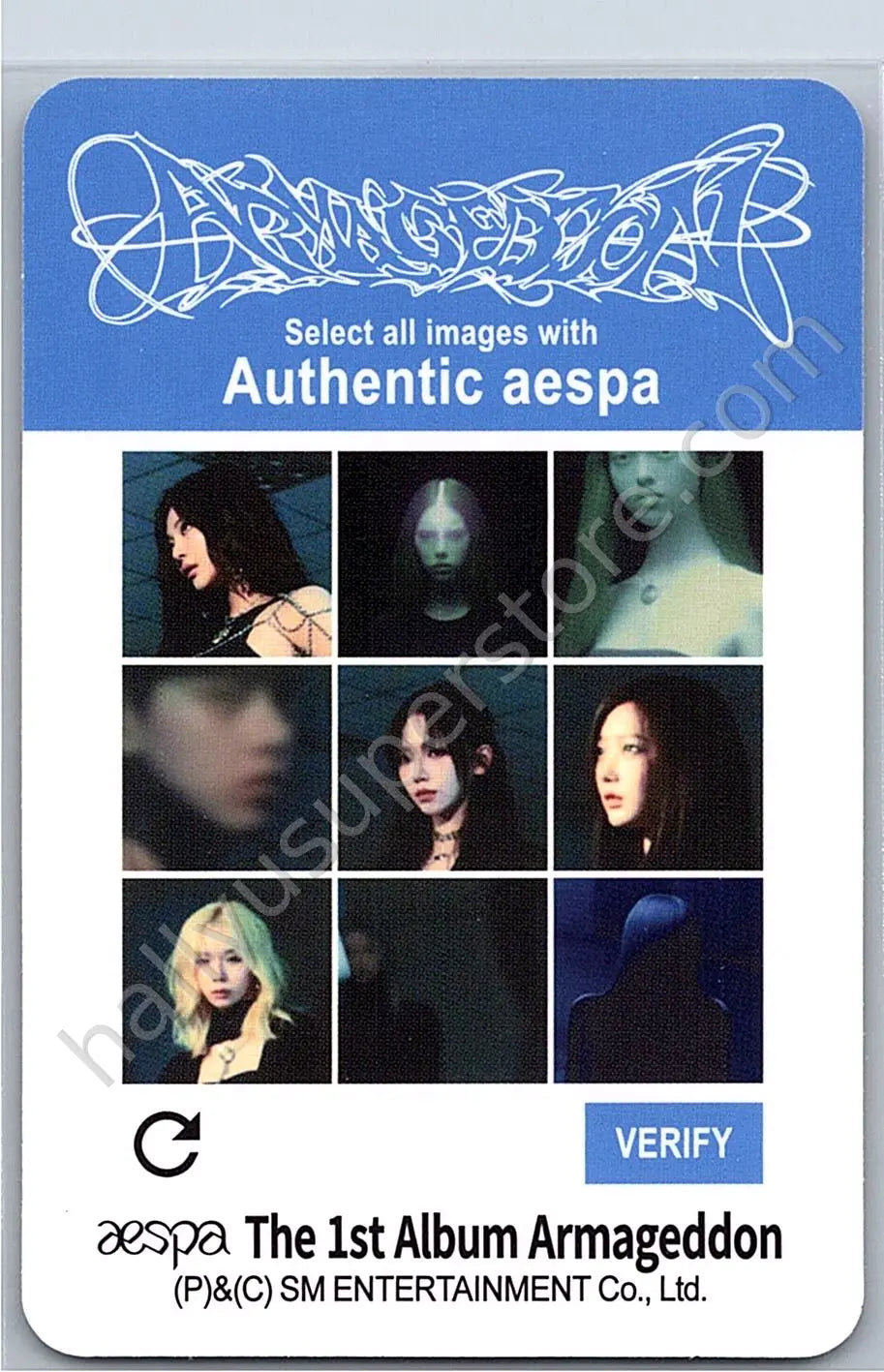 aespa - Winter - Armageddon album photocard B version zine version