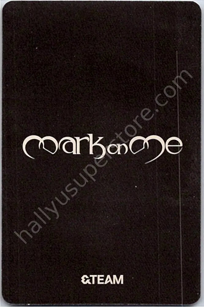 &amp;TEAM - K - Mark on Me A version album photocard solo jacket version