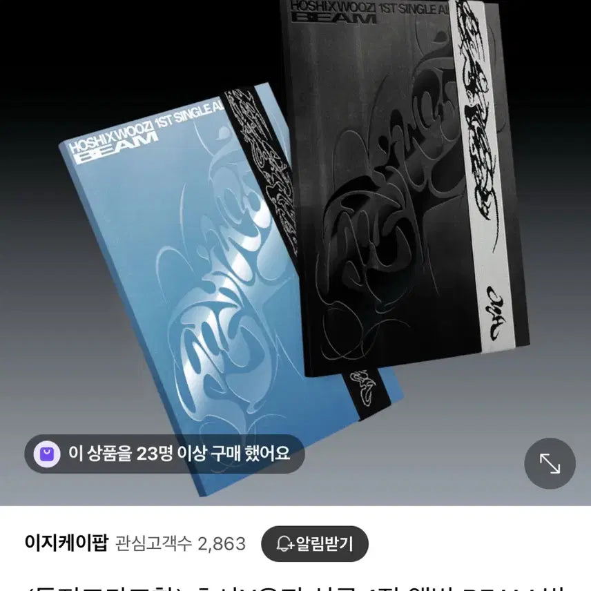 세븐틴 호시X우지 유닛 앨범 BEAM 일반반 양도 호우 호우주의보