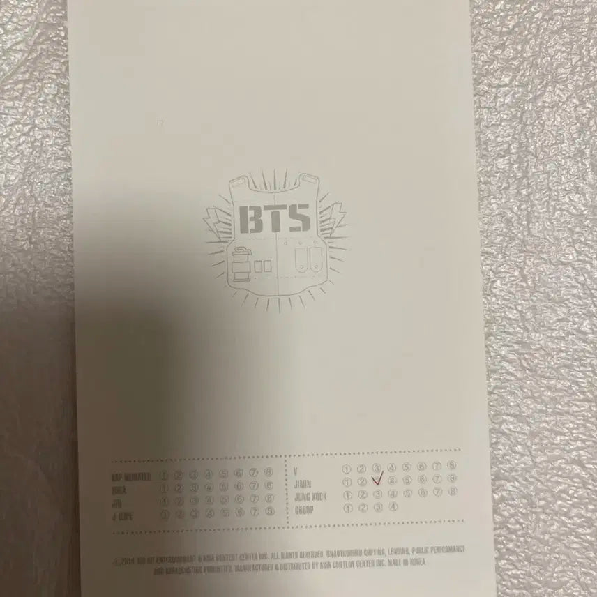 방탄 레드 불렛 포토 세트 지민 3번 red bullet 포카