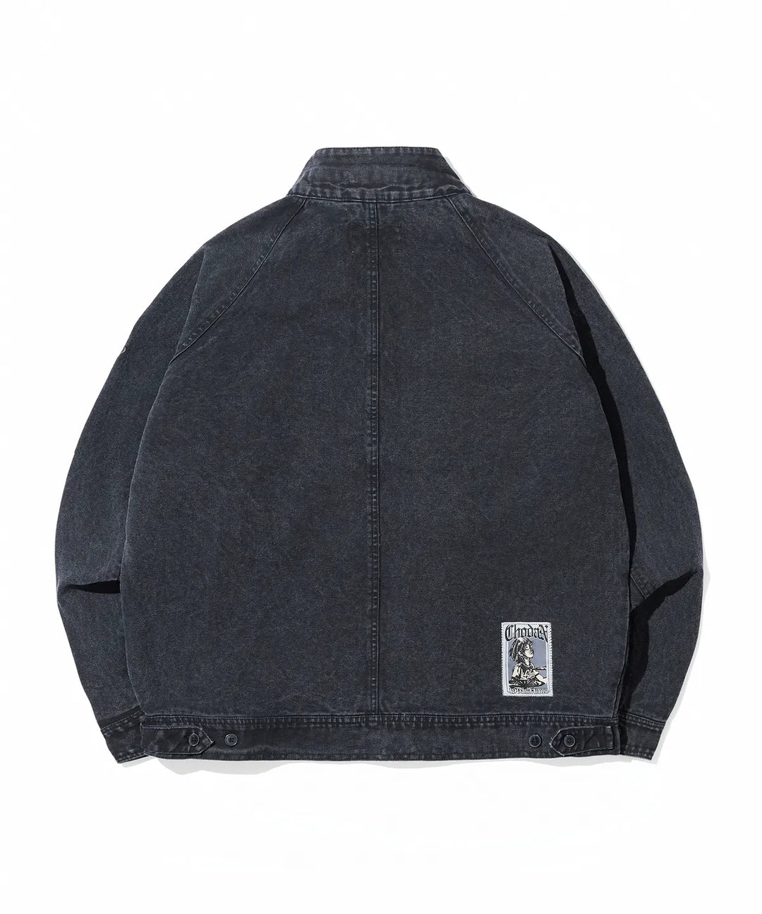 **QWER -Chodan  Vintage Washing Cotton Herrington Jacket_Charcoal