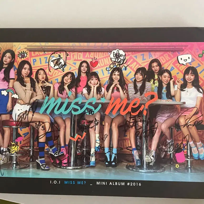 아이오아이 ioi 전원 친필 사인 앨범