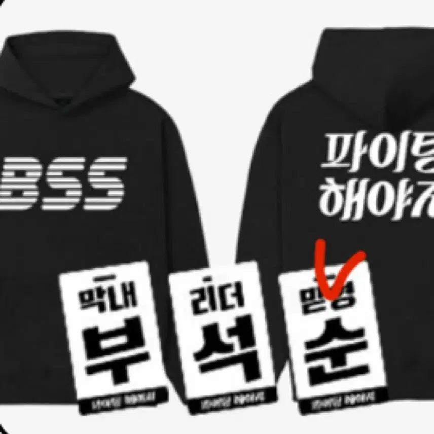 세븐틴 부석순 후드티 호시 네임택