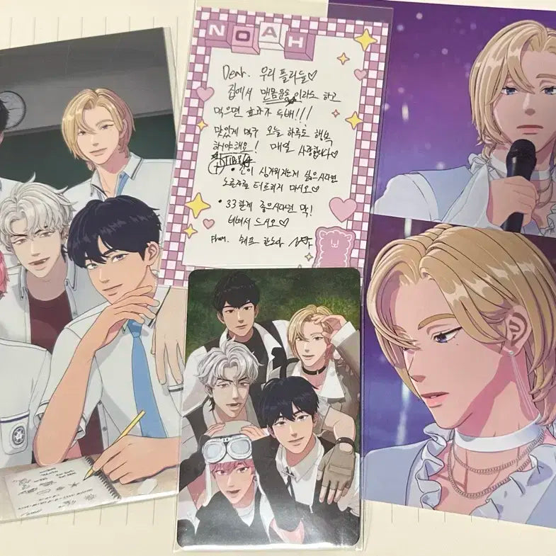 플레이브 애니플러스 노아 국수특전 포카,손편지 애니메이트 포카,브로마이드