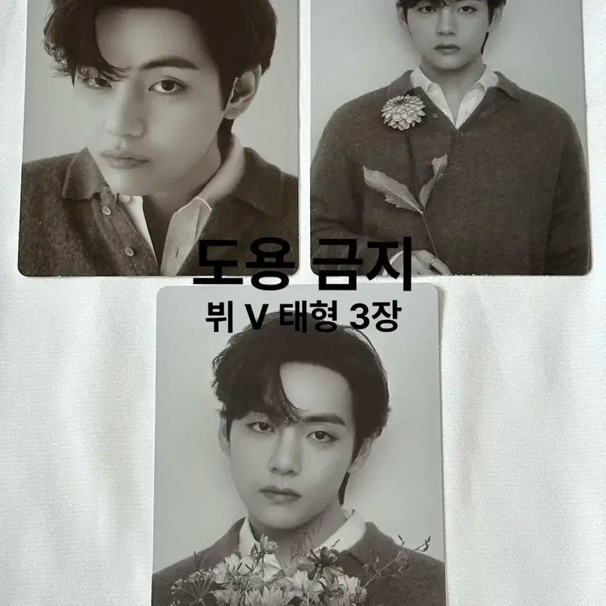 BTS 방탄 뷔 V 태형 모노크롬 미니포카 3장 MONOCHROME