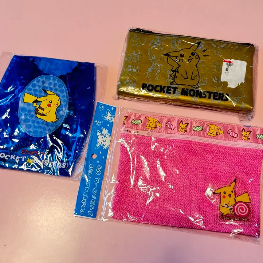 고전 포켓몬스터 피카츄 파우치 비치볼 일괄