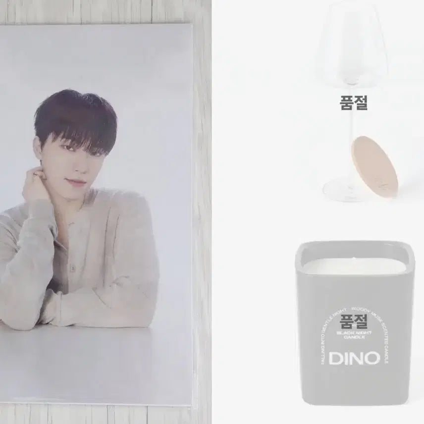 세븐틴 디노 아티스트메이드 포카 캔들 와인잔 팝업 엽서 특전