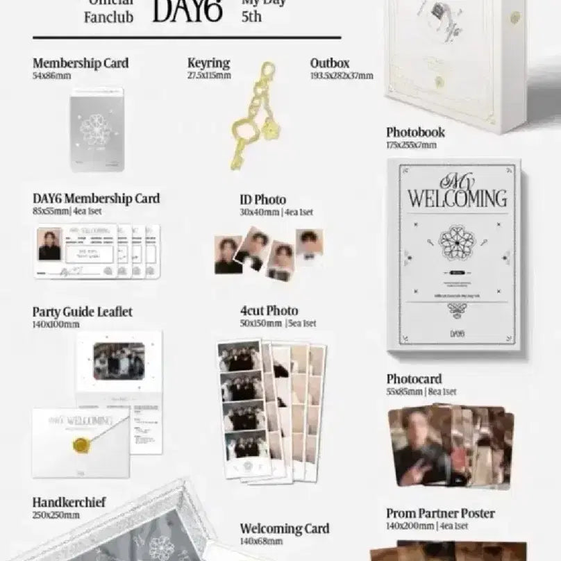데이식스 DAY6 팬클럽 마이데이 5기 키트 풀셋