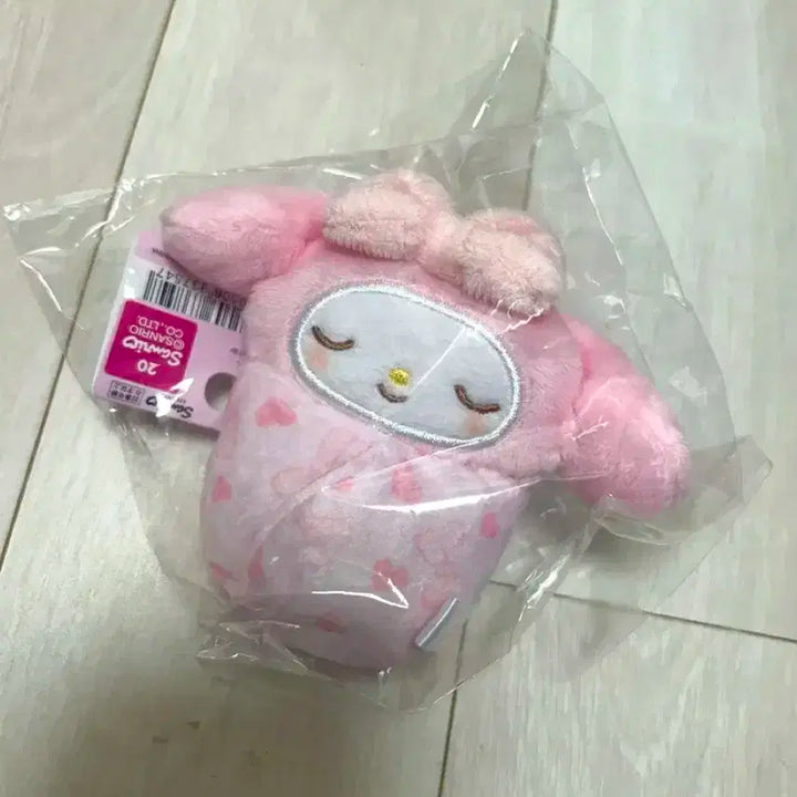 산리오 오쿠루미 키링 마이멜로디 베이비 마멜 마스코트 키링 인형 포대기